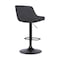 Armen Living Anibal Adjustable Height Swivel Gray Faux Leather and Black Metal Bar Stool LCANSWBABLGR - alternate 5